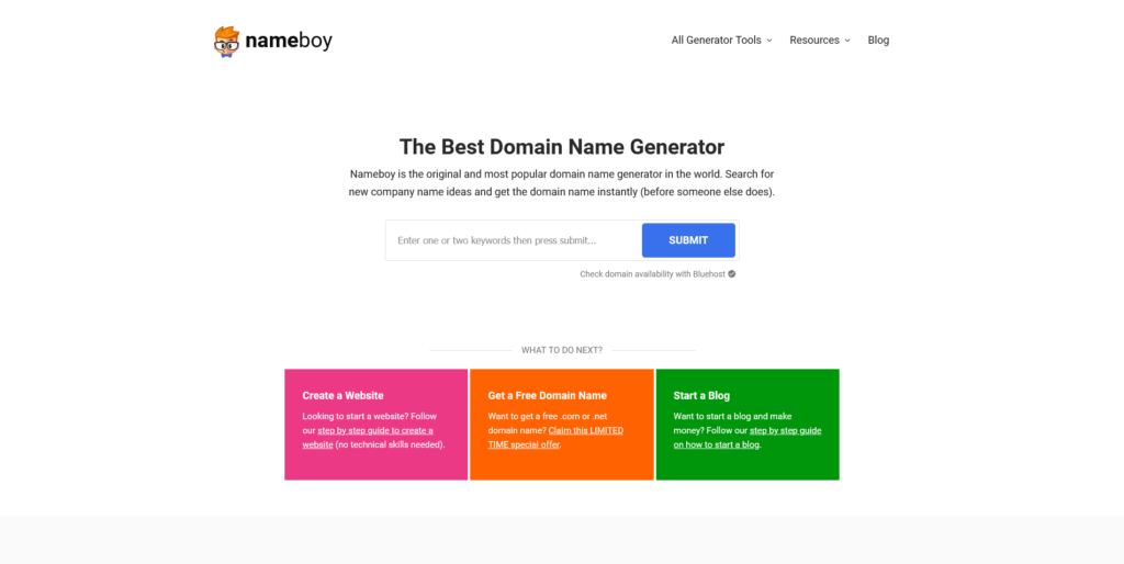 Nameboy - Domain Name Generator