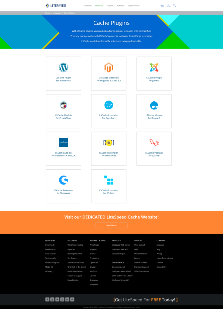 LiteSpeed Cache Plugins